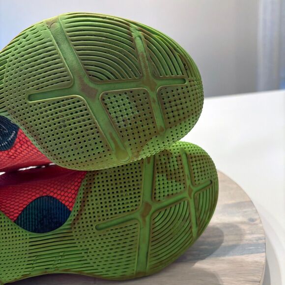 Under Armour Men's Curry 6 Roaracle Red Neon Green Sneakers 3020612-607 Size 8 - Picture 11 of 12